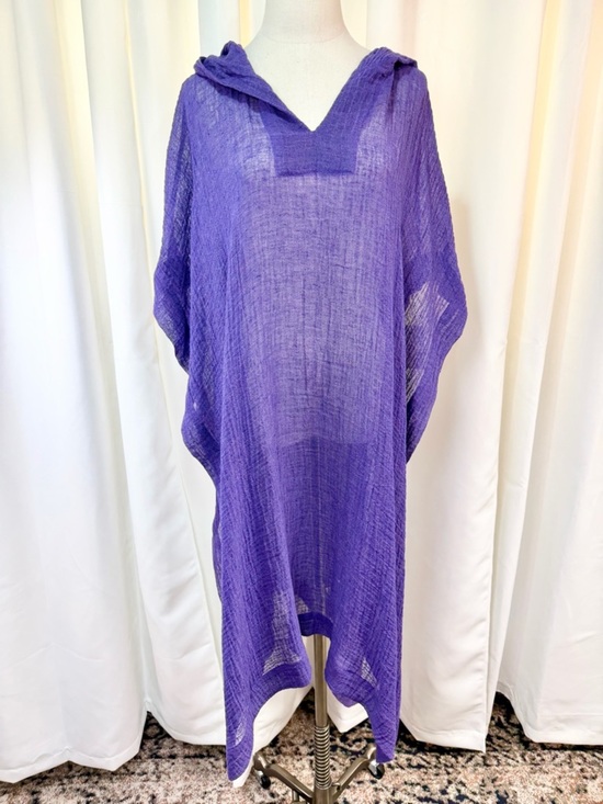 Lisa Marie Fernandez Other - NWT Lisa Marie Fernandez ‘Oversized Crinkled Linen-Blend Gauze Poncho’ in Purple